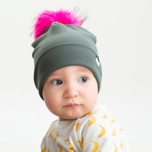 Bonnet Côtelée Kaki