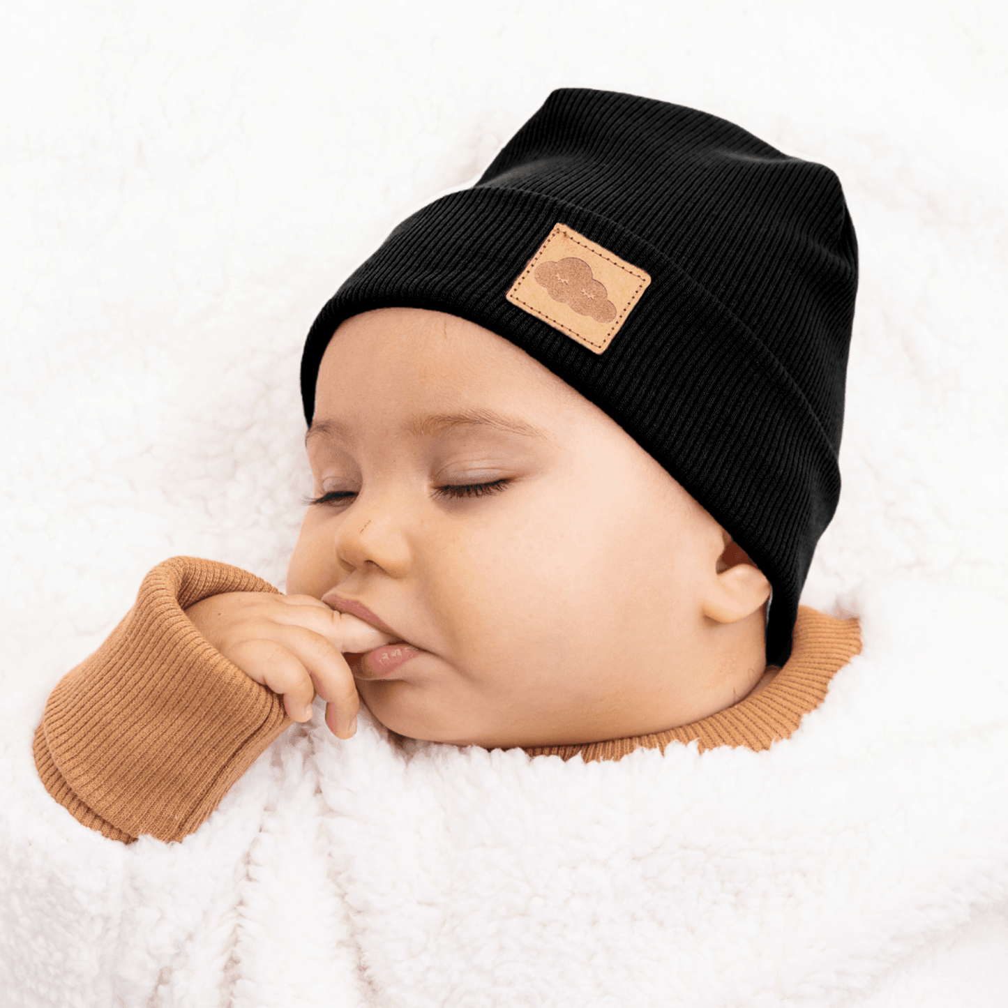 Bonnet Maille côtelée Noir