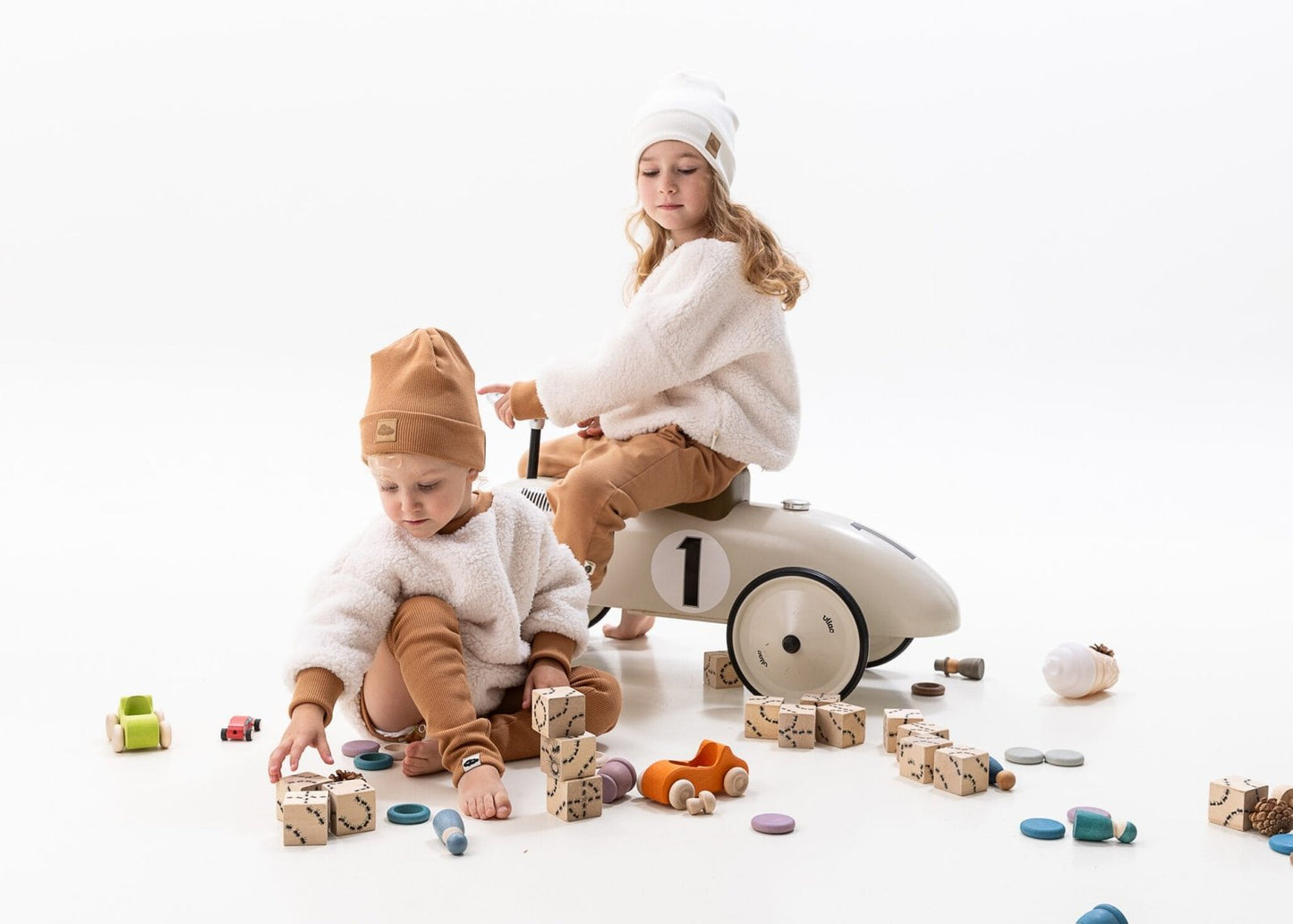 Bonnet Maille côtelée Écru