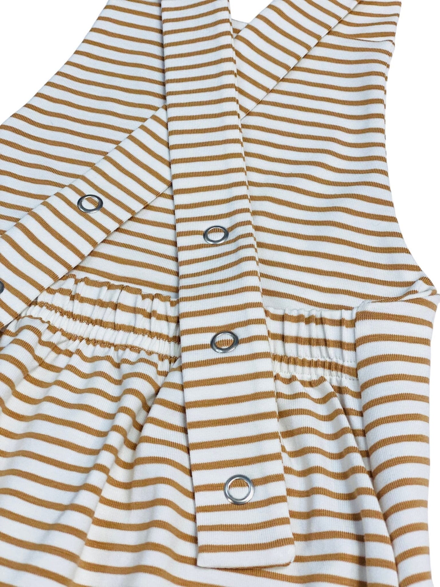 Salopette évolutive Marinière caramel