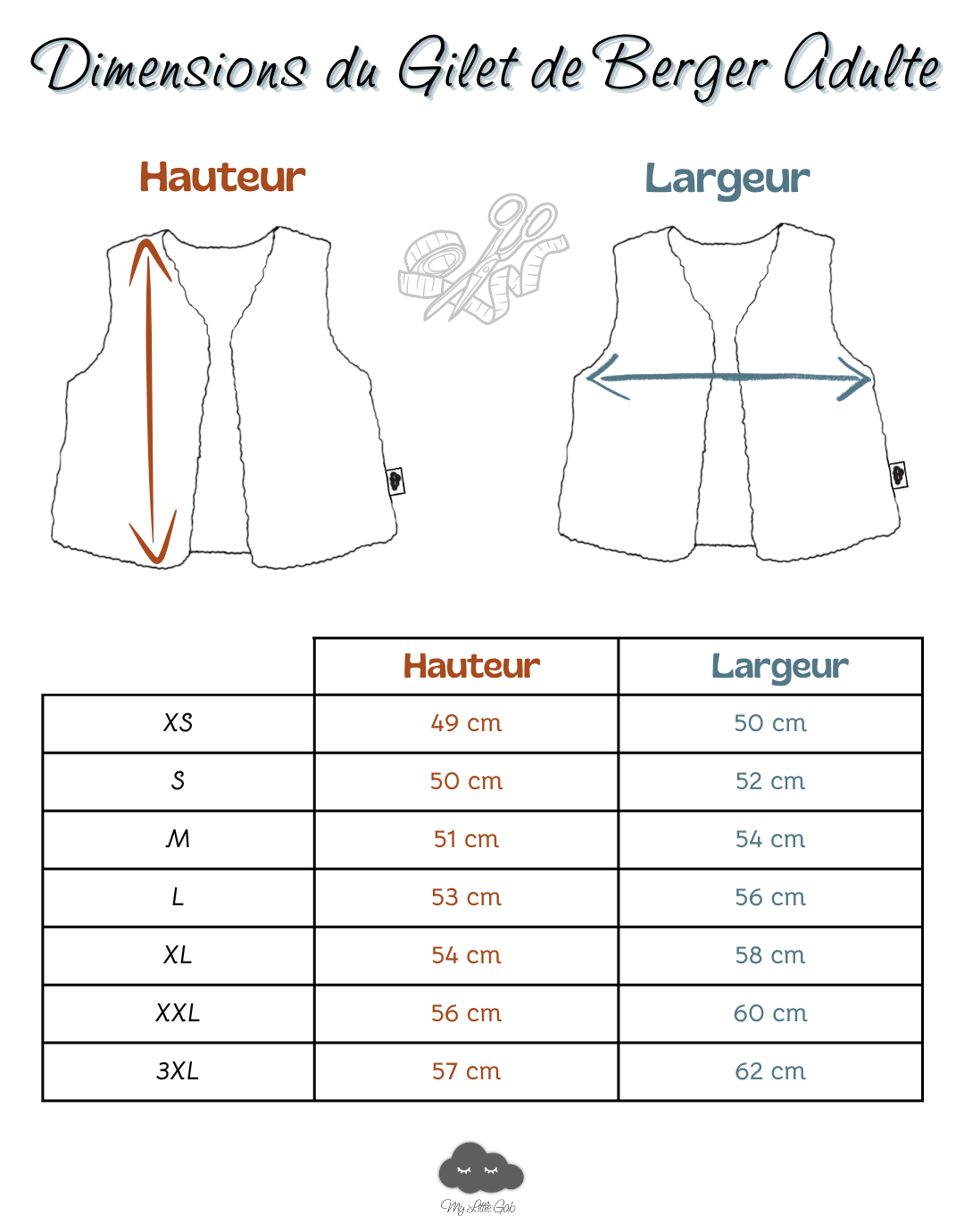 Gilet de Berger Adulte à personnaliser