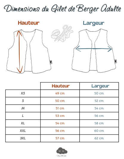 Gilet de Berger Adulte à personnaliser