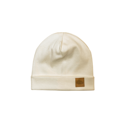 Bonnet Maille côtelée Écru