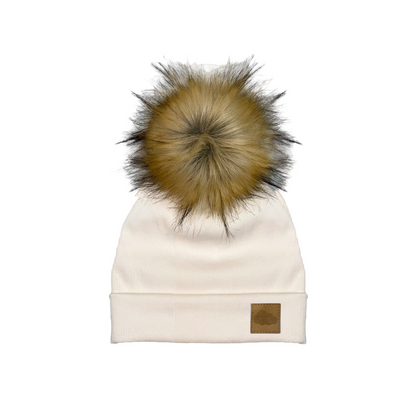 Bonnet Maille côtelée Écru