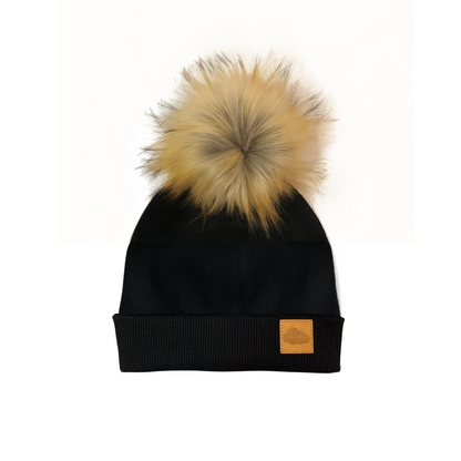 Bonnet Maille côtelée Noir