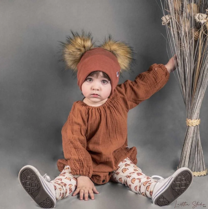 Bonnet Double Pompons