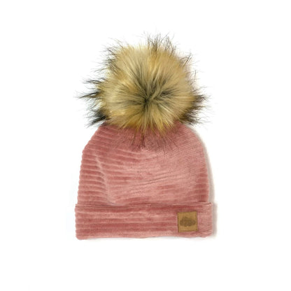 Bonnet Velours Bois de rose