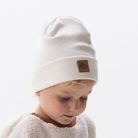 Bonnet Maille côtelée Écru